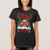 Car  Lights Xmas Tree Santa Car Christmas 1 Tシャツ (正面)