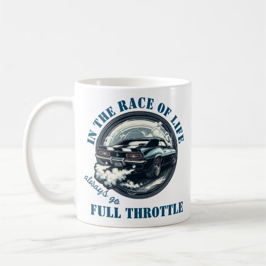  Car Lover Always Go Full Throttle コーヒーマグカップ (左)