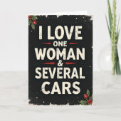 Car Lover Christmas Greeting Card カード (正面)