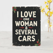 Car Lover Christmas Greeting Card カード (黄色い花)