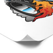 Car Madness! Muscle Cars and Hot Rods Cartoon ポスター (角)