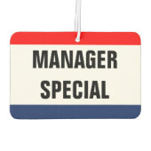 Car Manager Special Promo Signage Customizable カーエアーフレッシュナー (裏面)