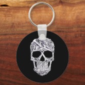 Car Mechanic Tools Skull Garage Halloween Costume キーホルダー (正面)