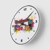 Car Of Clock ラウンド壁時計 (傾斜)