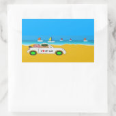 Car of Pou 長方形シール (バッグ)