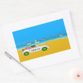 Car of Pou 長方形シール (封筒)