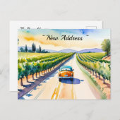 CAR ON THE MOVE CHANGE OF ADDRESS POSTCARD シーズンポストカード (正面/裏面)