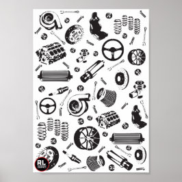 Car Parts Poster ポスター