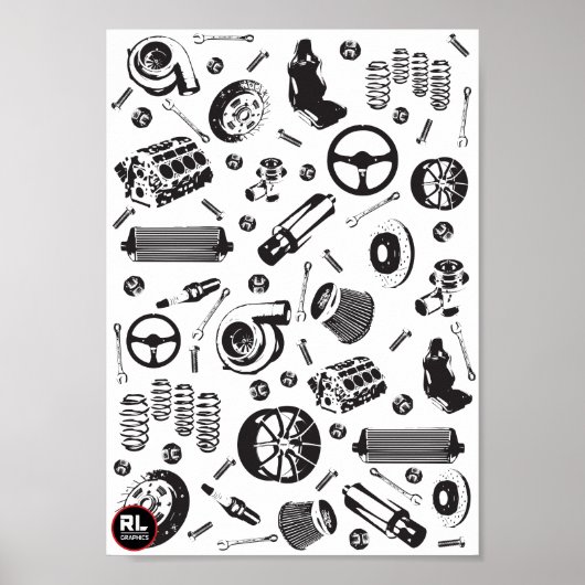 Car Parts Poster ポスター (正面)