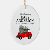 Car Pine Tree We're Expecting Parents Ornament セラミックオーナメント (右)