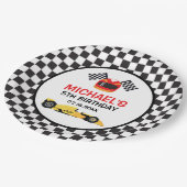 Car Racing Birthday ペーパープレート (アングル)