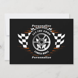 Car Racing Checkered Flag Any Occasion Gift     シーズンカード