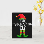 Car Racing Elf Family Matching Christmas Group カード (黄色い花)