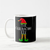 Car Racing Elf Family Matching Christmas Group コーヒーマグカップ (左)
