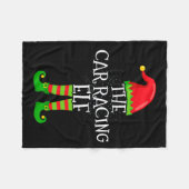 Car Racing Elf Family Matching Christmas Group  フリースブランケット (正面(横))
