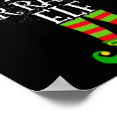 Car Racing Elf Family Matching Christmas Group ポスター (角)