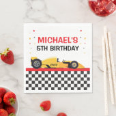 Car Racing Party スタンダードランチョンナプキン (インサイチュ)