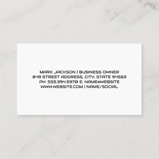 Car Repair Logo | Mechanic Shop 名刺 (裏面)