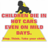 Car Safety Window Sticker Children Safety シール (正面)