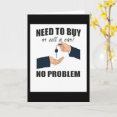 Car Salesman Gift for Auto Seller カード (黄色い花)