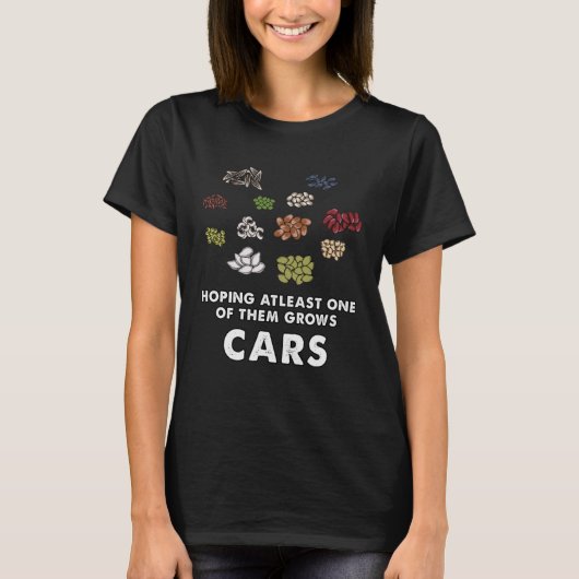 car  Seeds growth meme Tシャツ (正面)
