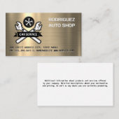 Car Service | Wrenches Wheel Logo 名刺 (正面/裏面)