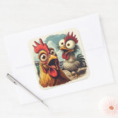 “Car Show Glam” Cheesy Chickens Sticker スクエアシール (封筒)