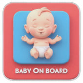 Car Sign Baby on Board シール (正面)