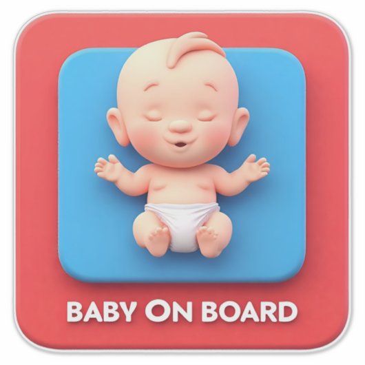 Car Sign Baby on Board シール (正面)