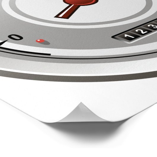 Car Speedometer Poster ポスター (角)