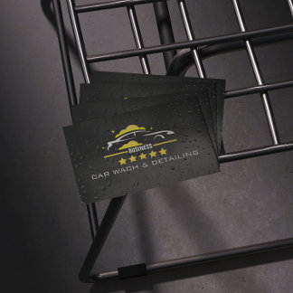 Car Wach & Auto detailing rofessional Water black 名刺