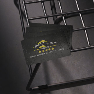Car Wach & Auto detailing rofessional Water black 名刺