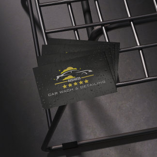 Car Wach & Auto detailing rofessional Water black 名刺