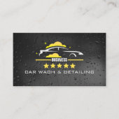 Car Wach & Auto detailing rofessional Water black 名刺 (正面)