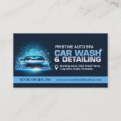 Car Wash and Detailing Professional Sleek Business 名刺 (正面)