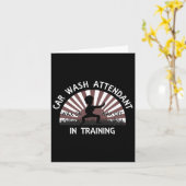 Car Wash Attendant In Training Tee - Wax On Wax Of カード (黄色い花)