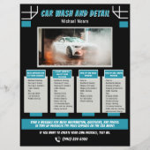 Car Wash Auto Detailing Price Package チラシ (正面)
