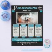 Car Wash Auto Detailing Price Package チラシ (シングル)