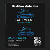 Car Wash & Detailing QR Code  名刺