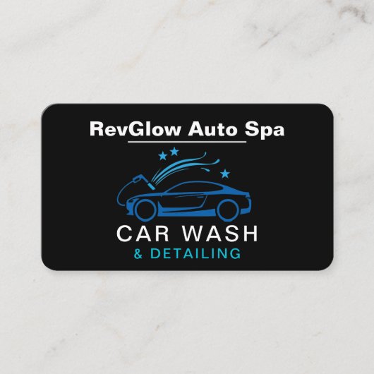 Car Wash & Detailing QR Code  名刺 (正面)