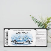 Car Wash Gift Certificate 招待状 (スタンド正面)