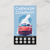 Car Wash Loyalty Punch Card ロイヤリティカード (正面)