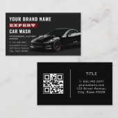 Car Wash Mobile Auto Detailing Automotive Cleaning 名刺 (正面/裏面)