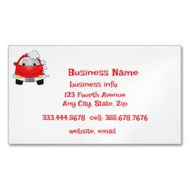 Car Wash Mobile Detailers Vehicle Cleaning Service マグネット名刺