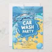 Car Wash party Invitation – Suds  Celebration 招待状 (正面)