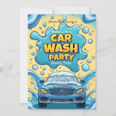 Car Wash party Invitation – Suds  Celebration 招待状 (正面)