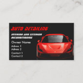 Car Wash Professional Auto Detailing QR Code 名刺 (正面)