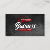Car Wash & service Auto Detailing Water Drop 名刺 (正面)