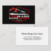 Car Wash Spray Logo | Auto Cleaning Care 名刺 (正面/裏面)
