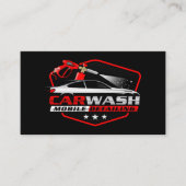 Car Wash Spray Logo | Auto Cleaning Care 名刺 (正面)